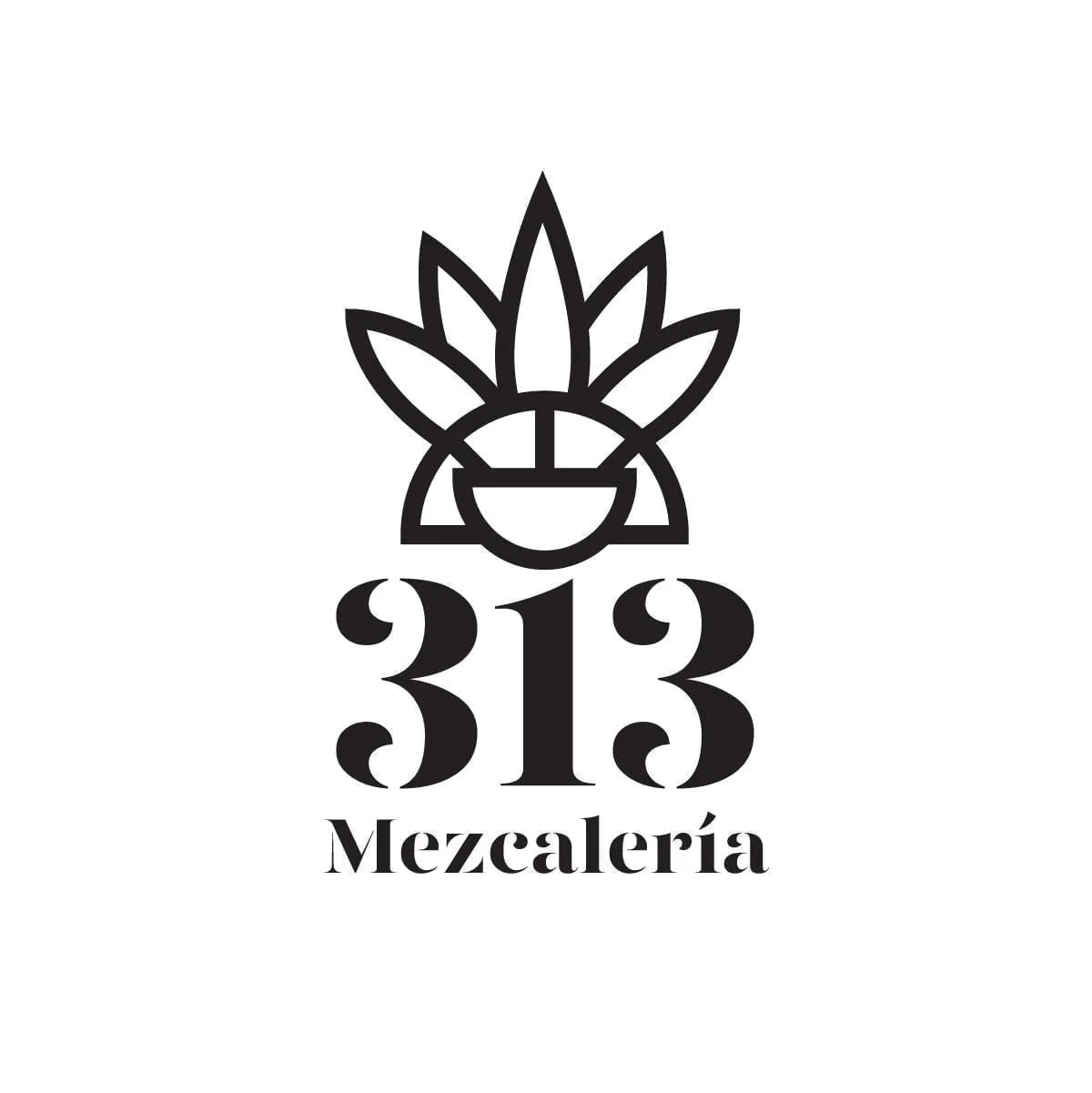 Logotipo diseñado para Mezcalería 313